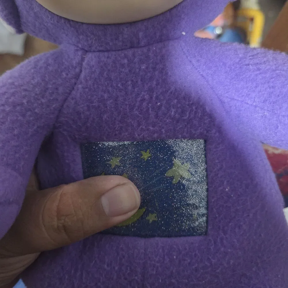 Vtg Teletubbies Tinky Winky Plush Light Up Purple 1999 13